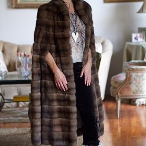 Cstm Russian Sable Mink Fur Cape Coat Ben ThylanNY